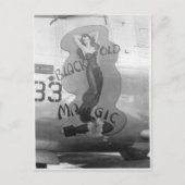 Carte postale B-24 Nose Art "Old Black Magic" (Devant)