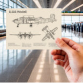 Carte Postale B-25B Mitchell Doolittle - Plan directeur de l'avi