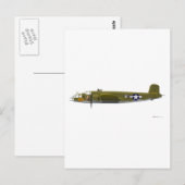 Carte Postale B-25J Mitchell nord-américain (Devant / Derrière)
