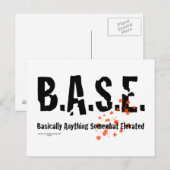 Carte Postale B.A.S.E. Jumping Skydiver (Devant / Derrière)
