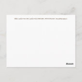 Carte Postale B&B Comfort Inn (Dos)