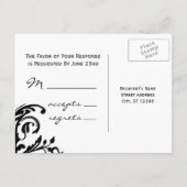 Carte postale B&G Damask RSVP (Dos)