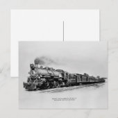 Carte Postale B&O Locomotive en service (Devant / Derrière)