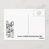 Carte Postale B&O Railroad-The Model Fast Line 1869 (Dos)