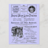 Carte Postale B+O Trains de la ligne Royal Blue 1910 (Devant)