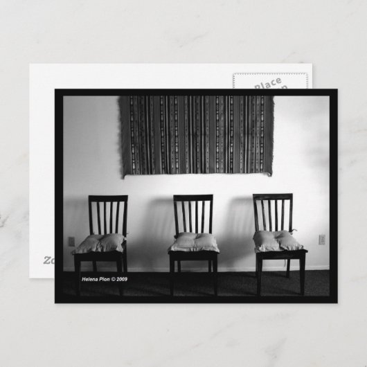 Carte postale B&W cinquième dimension (Devant / Derrière)