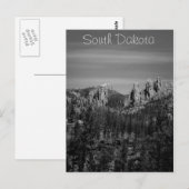 Carte postale B/W du Dakota du Sud (Devant / Derrière)