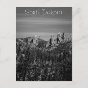 Carte postale B/W du Dakota du Sud
