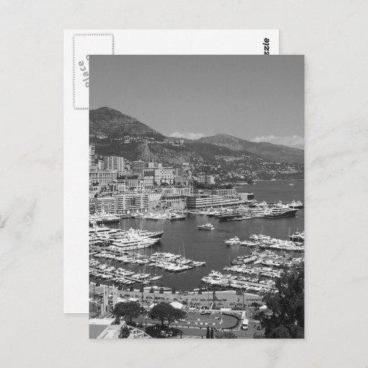 Carte Postale B&W Monaco (Devant / Derrière)