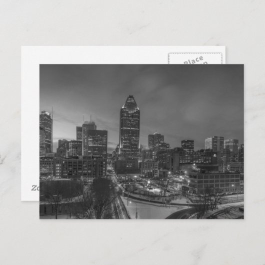 Carte Postale B&W Montréal (Devant / Derrière)