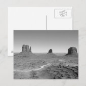 Carte Postale B&W Monument Valley 3 (Devant / Derrière)