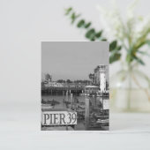 Carte Postale B&W Pier 39 Lions de Mer (Debout devant)