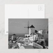 Carte Postale B&W Santorini 3 (Devant / Derrière)