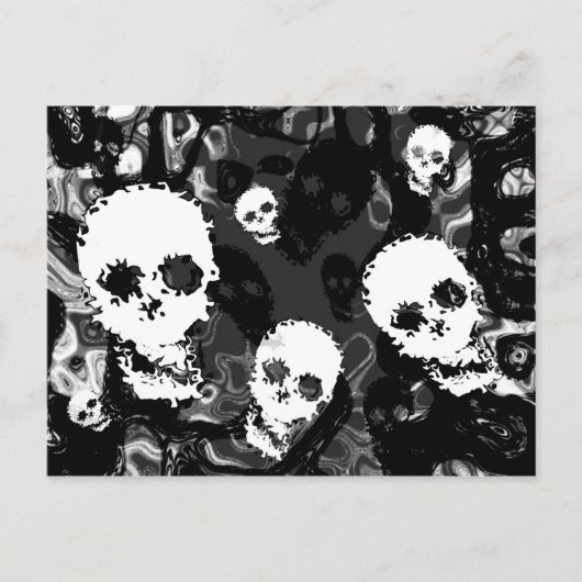Carte postale B&W Skull Specters (Devant)