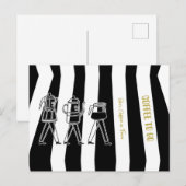 Carte Postale B & W Trois Cafetière Cafetière Cafetière Gratuit (Devant / Derrière)