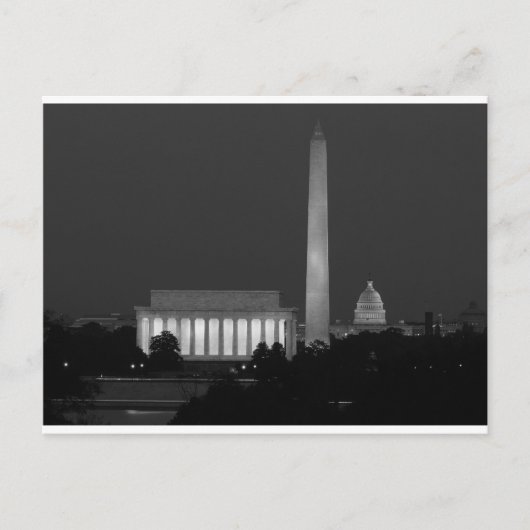 Carte Postale B&W Washington DC 3 (Devant)