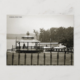Carte postale B&W Waterfront Park, Hudson, New Yor