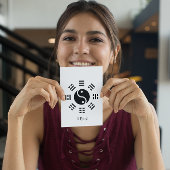 Carte Postale Ba Gua, huit trigrammes, Yin yang personnalisable