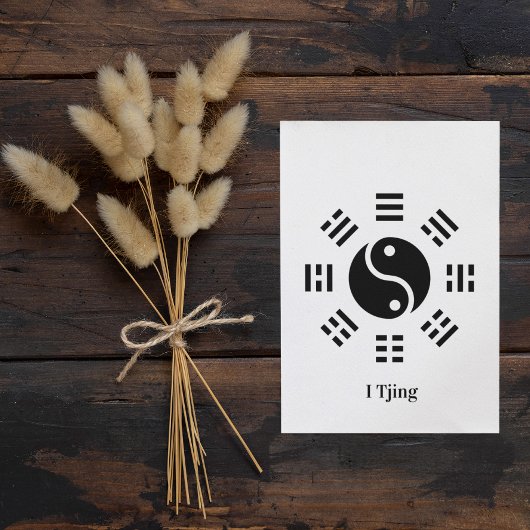 Carte Postale Ba Gua, huit trigrammes, Yin yang personnalisable