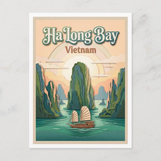 Carte Postale Ba Long Baï Vietnam (Devant)