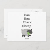 Carte Postale Baa Baa Black Sheep (Devant / Derrière)