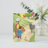 Carte Postale Baa, Baa, mouton noir, Avez-vous de la laine ? (Debout devant)