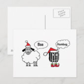 Carte Postale Baa Humbug Drôle Festif Dessin Animé (Devant / Derrière)
