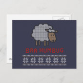 Carte Postale Baa Humbug Sheep de Noël (Devant / Derrière)