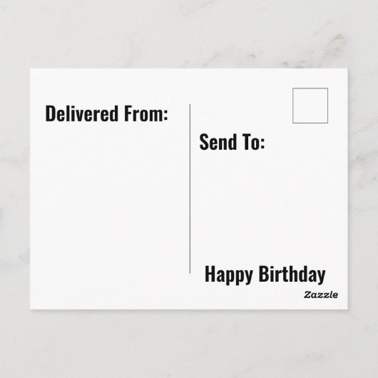 Carte Postale Babay T-Rex en cape devant un gâteau d'anniversair (Dos)