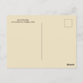 CARTE POSTALE BABEAUCHE DE BÉBÉ JAUNE, ROSES ROSES, FLEURS BLEUE (Dos)