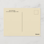 CARTE POSTALE BABEAUCHE DE BÉBÉ STORKE JAUNE, ROSES ROSES, FLEUR (Dos)