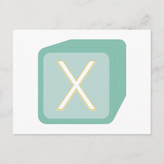 Carte Postale Baby Blocks Initiales en bois