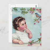 Carte Postale Baby Blue Bird (Devant / Derrière)