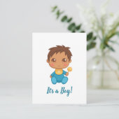 Carte Postale Baby Boy Blue Jumpsuit (Debout devant)