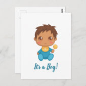 Carte Postale Baby Boy Blue Jumpsuit (Devant / Derrière)