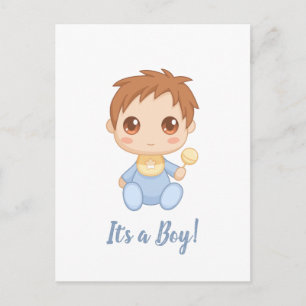 Carte Postale Baby Boy Blue Jumpsuit