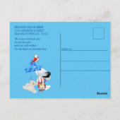 Carte Postale Baby Boy Bubbles & Unicorns (Dos)