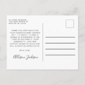 Carte Postale Baby Boy Douche Citrouille bleu Merci (Dos)