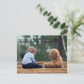 Carte Postale Baby Boy et Teddy Bear (Debout devant)
