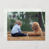 Carte Postale Baby Boy et Teddy Bear (Devant / Derrière)