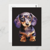 Carte Postale Baby Dachshund (Devant / Derrière)