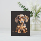 Carte Postale Baby Dachshund (Debout devant)