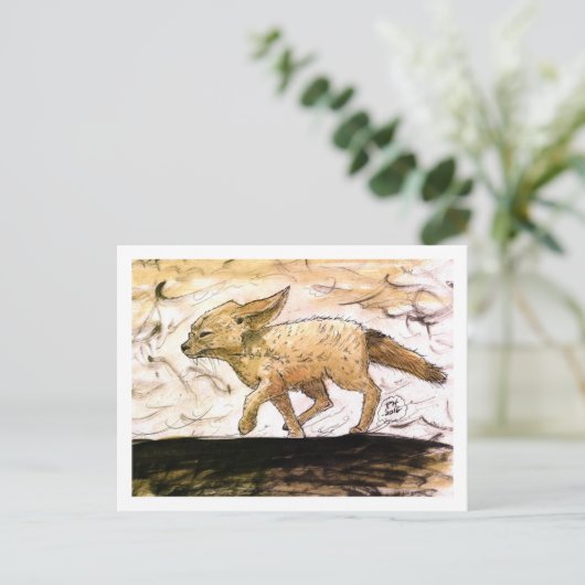 Carte postale Baby Fennec Fox (Debout devant)