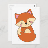 Carte Postale Baby Fox Dessin mignon Fox Art Baby Fox Design (Devant / Derrière)