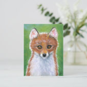 Carte postale Baby Fox Kit Cub (Debout devant)