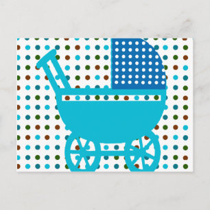 Carte Postale Baby GARY BLUE Carriage Design Cadeaux Hip