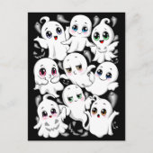 Carte Postale Baby Ghosts Éffrayant mignon Halloween humeur (Devant)