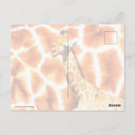 Carte Postale Baby Giraffe (Dos)