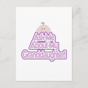 Carte Postale Baby Girl Posez la question sur mes T-shirts de pe