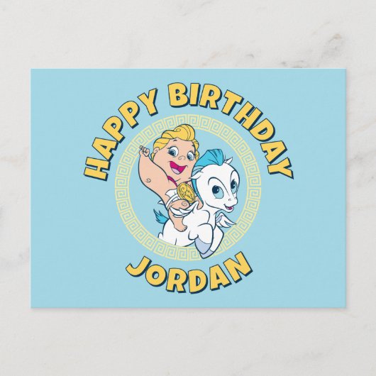 Carte Postale Baby Hercules Riding Pegasus Postcard (Devant)